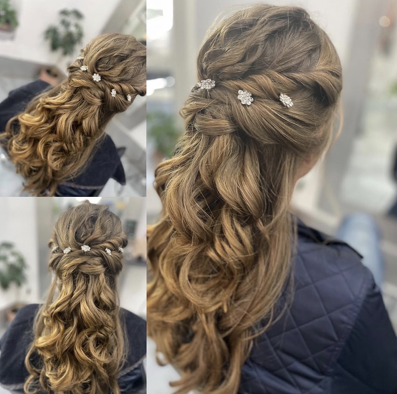 Hair styling completed at Kuzzahz For Hair