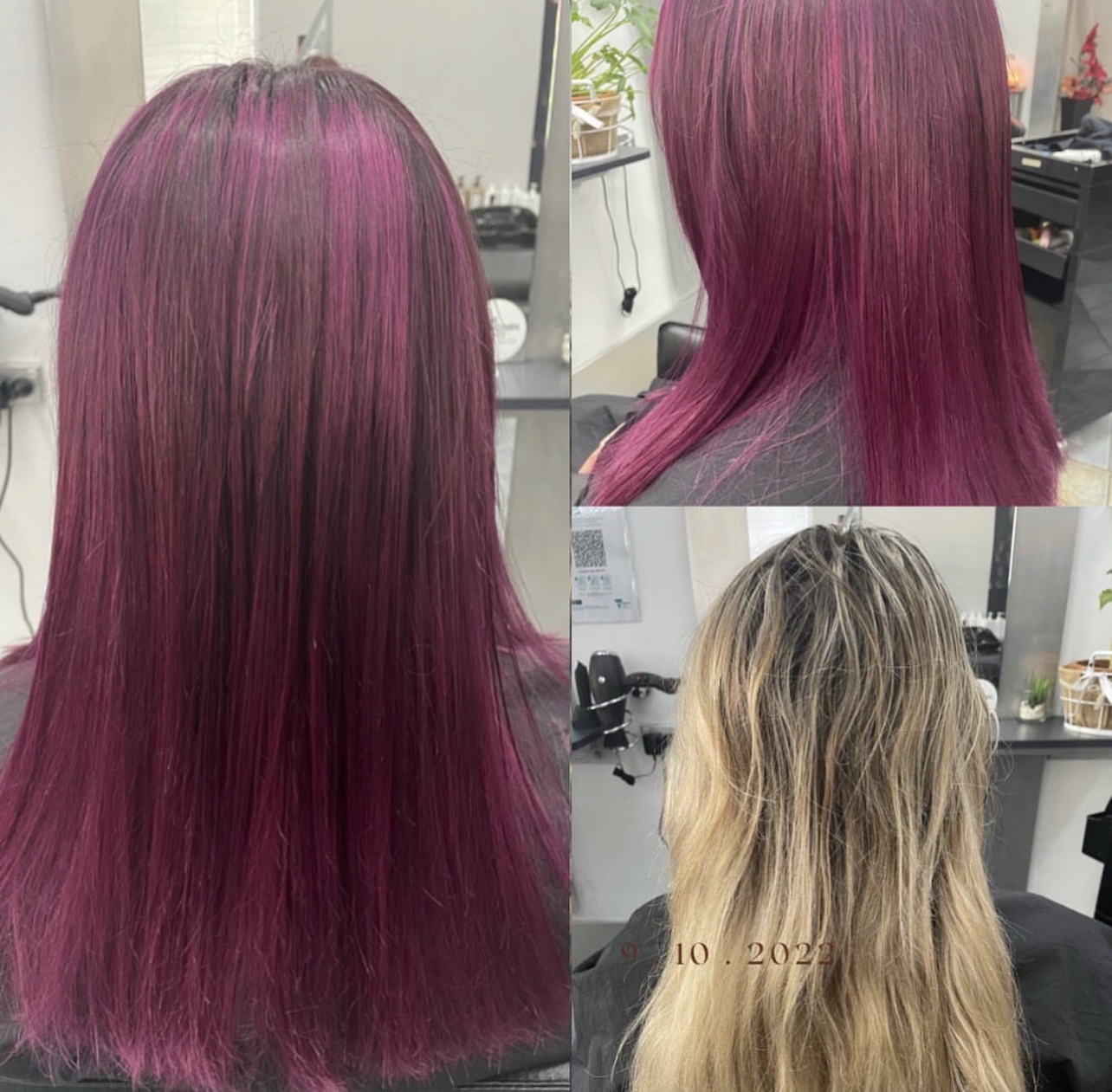 Hair colour completed at Kuzzahz For Hair